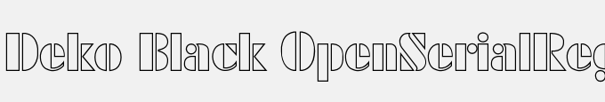 Deko Black Open-Serial-Regular